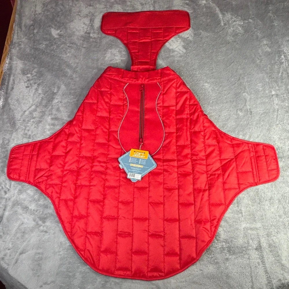 Kurgo Loft Jacket Dog Coat XL Chili Red Quilted Reflective Water Resistant‎ NEW